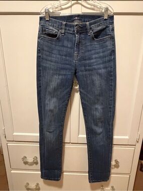 7 For All Mankind Roxanne Ankle Women's Jeans in Medium Blue Wash 28